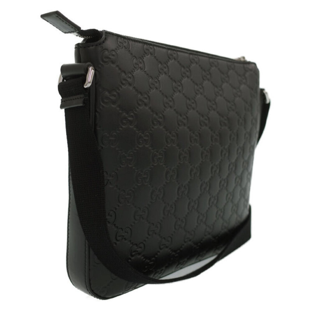 Gucci Bag Messenger ssima Leather Signature Crossbody Black